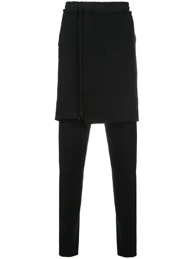 The Viridi-anne Jogger Skirt Trousers - 黑色 In Black