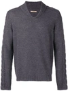NUUR NUUR LONG-SLEEVE FITTED SWEATER - GREY