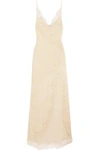 CARINE GILSON WOMAN LACE-TRIMMED EMBELLISHED SILK CHEMISE BEIGE,GB 1016843419852368