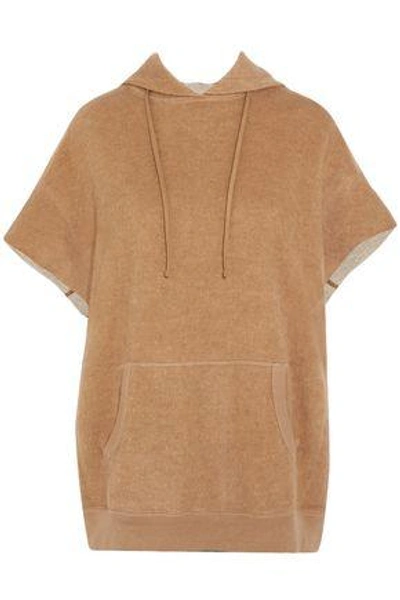R13 Woman Cotton And Camel-hair Blend Hooded Top Camel