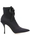 Dolce & Gabbana Lori Stretch Jersey Ankle Boots In Black