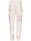 THE ELDER STATESMAN THE ELDER STATESMAN TECHNICOLOUR YOGIS PRINT CASHMERE BLEND TRACK PANTS - NEUTRALS