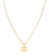 GUCCI DOUBLE G 18KT GOLD AND TOPAZ NECKLACE,P00361473