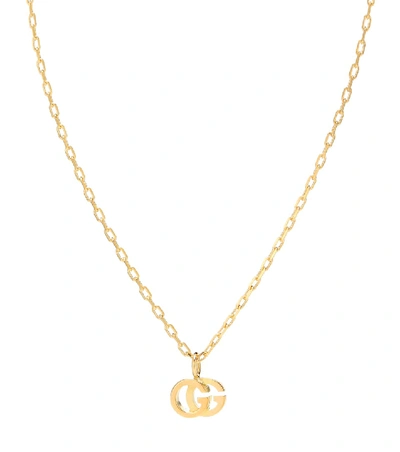 Gucci Double G 18k黄金黄水晶项链 In Gold