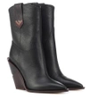 FENDI LEATHER COWBOY BOOTS,P00339999