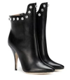 MARCO DE VINCENZO EMBELLISHED LEATHER ANKLE BOOTS,P00340912