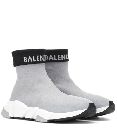Balenciaga Speed High-top Sock Trainers In Grey