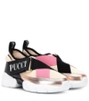 EMILIO PUCCI NEOPRENE AND LEATHER SNEAKERS,P00349953