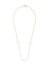 CATHY WATERMAN 22KT GOLD RAINBOW MOONSTONE PEARL NECKLACE
