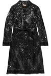 CHRISTOPHER KANE LACE AND PVC TRENCH COAT