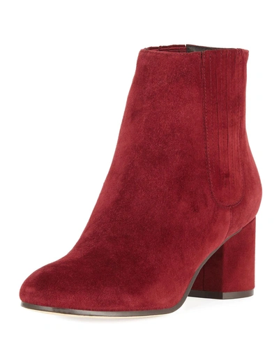 Joie Remmie Suede Ankle Booties In Blackberry