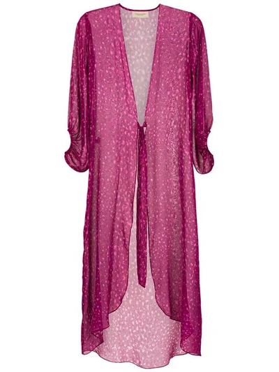 Adriana Degreas Silk Beach Dress - 粉色 In Pink