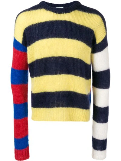 Aries - Striped Knitted Sweater - Womens - Multi In Yellow