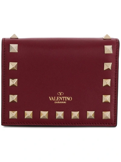 Valentino Garavani Valentino Foldover Rockstud Wallet - Red