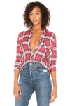 Rails Hunter Button Down Shirt In Scarlet, Ash & White