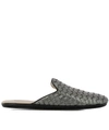 BOTTEGA VENETA BOTTEGA VENETA INTRECCIATO FURROW METAL FIANDRA SLIPPER