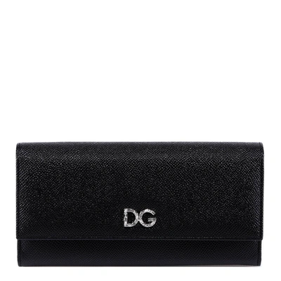 Dolce & Gabbana Logo Continental Wallet In Black