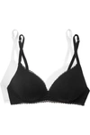 COSABELLA SET OF TWO STRETCH COTTON-BLEND SOFT-CUP BRAS