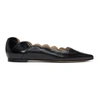 CHLOÉ CHLOE BLACK POINTED LAUREN BALLERINA FLATS