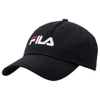 FILA HERITAGE COTTON TWILL STRAPBACK BASEBALL HAT, WOMEN'S, BLACK,5574374