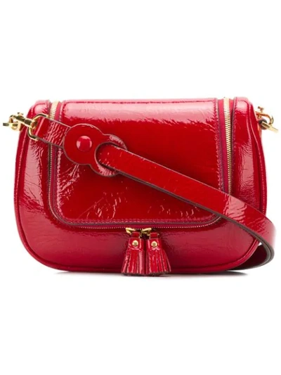 Anya Hindmarch Small Vere Lambskin Leather Crossbody Satchel - Red