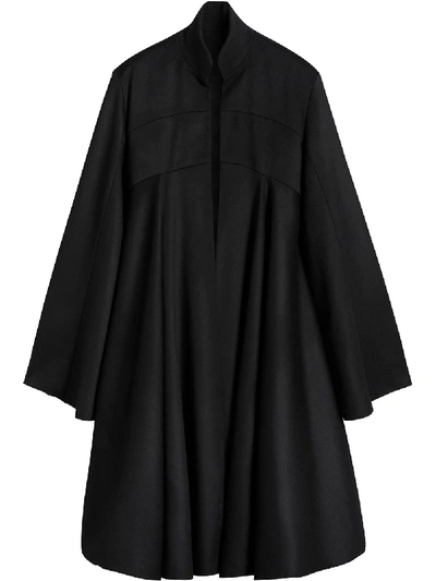 Burberry Tailored Doeskin Wool Cape In Black