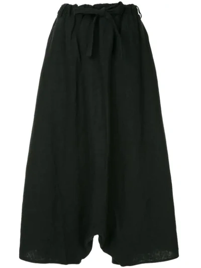 Aleksandr Manamïs Cropped Drop-crotch Trousers - 黑色 In Black