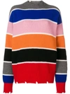 MSGM KNITTED STRIPPED SWEATER