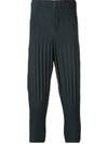 ISSEY MIYAKE RIBBED CROPPED TROUSERS