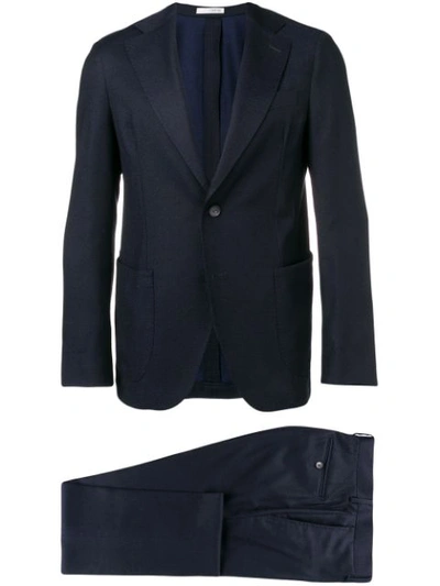 0909 Two Piece Slim-fitted Suit - 蓝色 In Blue