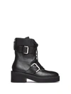 VIC MATIE BLACK MILITARY BOOTS WITH BUCKLES AND RUBBER SOLE,10716243