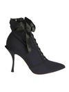 DOLCE & GABBANA LACED-UP ANKLE BOOTS,10716136