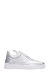 FILLING PIECES SILVER LEATHER trainers,10715760