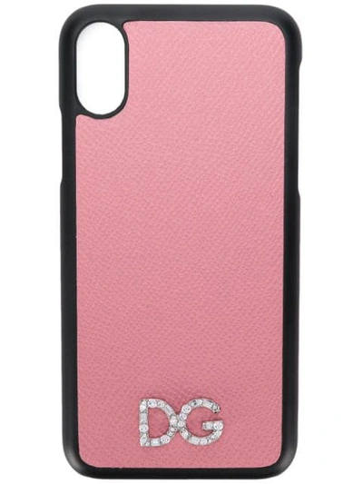 Dolce & Gabbana Logo Detail Iphone X Case In Pink