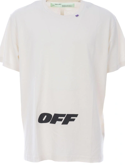Off-white Wing Off Short-sleeve Cotton Slim Tee In White
