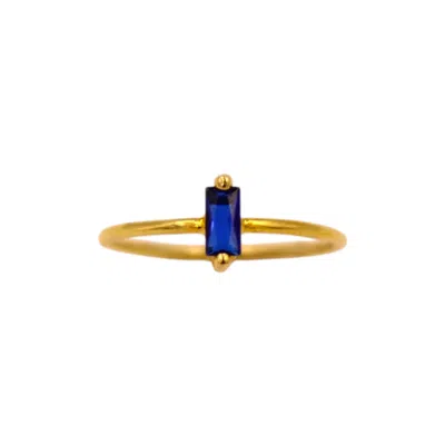 1610istanbul Women's Bosphorus Baguette Gold Ring