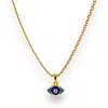 1610istanbul Women's Enamel Evil Eye Gold Necklace In Gold