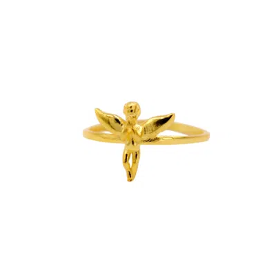 1610istanbul Women's Gold Angel Ring