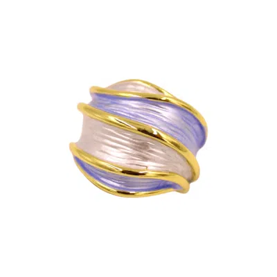1610istanbul Women's Gold Bosphorus Enamel Ring