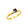1610istanbul Women's Gold Bosphorus Light Blue Ring