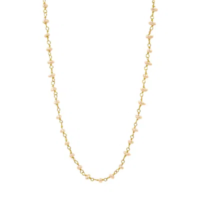1610istanbul Women's Gold Bosphorus Pearl Chain Necklace