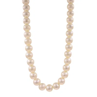 1610istanbul Women's Gold Bridal Timeless Pearl Necklace