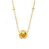 1610istanbul Women's Gold Byzantine Diamond Minimal Necklace