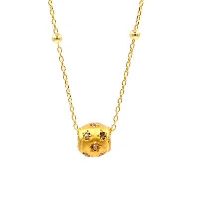 1610istanbul Women's Gold Byzantine Diamond Minimal Necklace