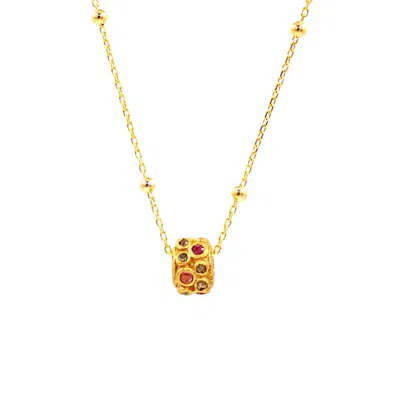 1610istanbul Women's Gold Byzantine Diamond Necklace