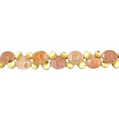 1610istanbul Women's Gold Byzantine Enamel Pastel Bracelet