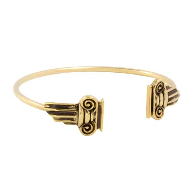 1610istanbul Women's Gold Byzantine Ionic Column Bracelet