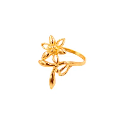 1610istanbul Women's Gold Casa Botter Flower Ring