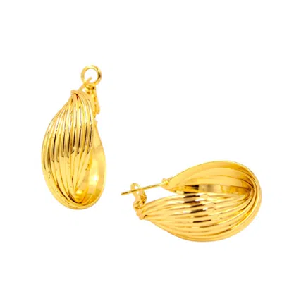 1610istanbul Women's Gold Chunky Hoop Earrings