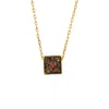1610istanbul Women's Gold Empress Thedora Ruby Diamond Necklace